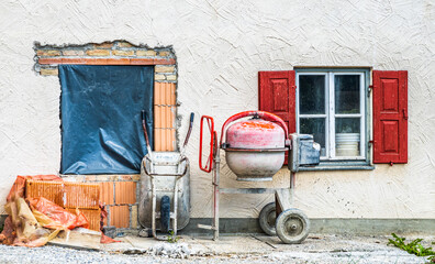 construction site at a house