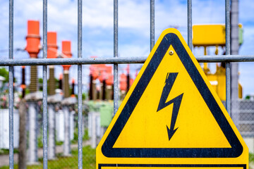 high voltage sign in germany