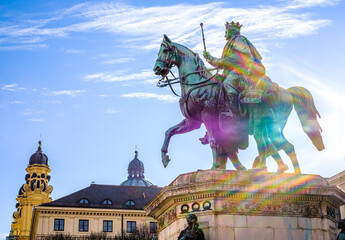 historic statue of Ludwig I. in munich