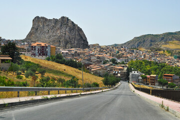 Corleone village where the famous Aclapone lived view from above the village beautiful view beautiful old village