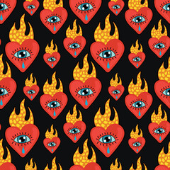 sacred heart seamless pattern design