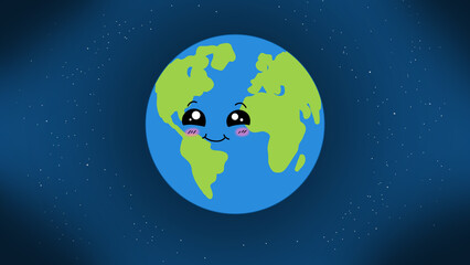 Fototapeta premium Cute Planet Earth 4K
