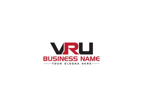 Initial VRU Logo Icon Design, Unique VR vru Logo Letter Vector For Any Type Of Business