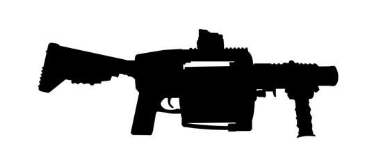 Kontur  granatnika ręcznego. Granatnik   RGP - 40 -  ilustracja wektorowa