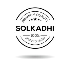 Fototapeta premium Creative (Solkadhi) drink, Solkadhi sticker, vector illustration. 
