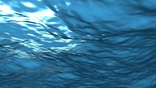 Fantastic under water ocean sea video animation in slow motion, 4096x2304 loop 4K