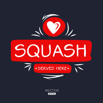 Creative (Squash) drink, Squash sticker, vector illustratio