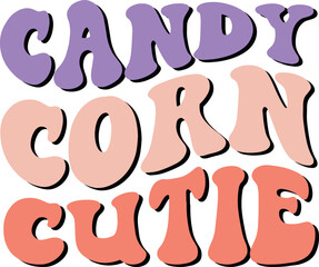 Candy corn cutie Retro SVG.