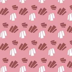 Stylish universal seamless pattern with minimalist shapes. Boho style vector texture in pastel colors for design and print.