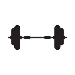 Fitness weight barbell gym icon | Black Vector illustration |