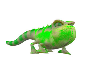 chameleon is looking up