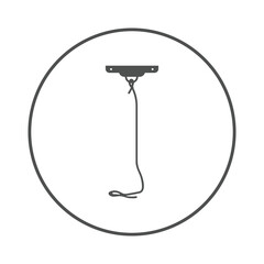 Ceiling gym climbing rope icon | Circle version icon |