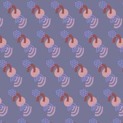 Stylish universal seamless pattern with minimalist shapes. Boho style vector texture in pastel colors for design and print.