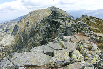 Landscape of Rila Mountain near Lovnitsa peak, Bulgaria