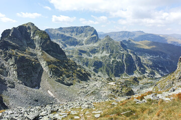 Landscape of Rila Mountain near Lovnitsa peak, Bulgaria