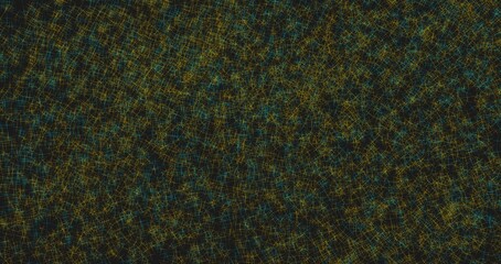 Abstract pattern of small golden stars, crosses on a black background. Minimal style.