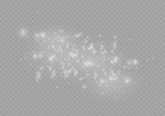 Blur white sparks, bokeh, blurry light spots dust