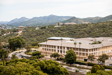 large government building in the center of windhoek, namibia africa