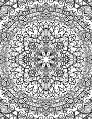 Full Page Mandala Letter Size for Coloring Pages Mandala, Adult, Kids, Lined Pages inspired by Islam Arabic Pakistan Indian. For Publishing Use ADULT Mandala Relaxing Coloring Pages Print