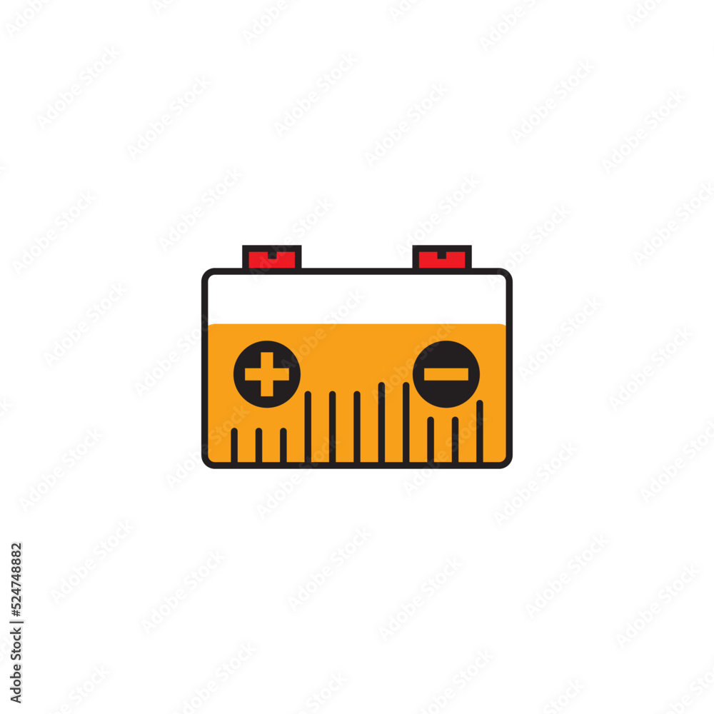 Sticker battery icon vector