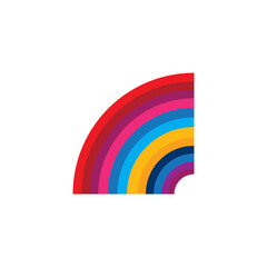 Rainbow icon vector