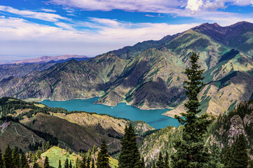 Landscape of Tianshan Tianchi Scenic Area, Xinjiang, China