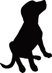 a dog body silhouette vector