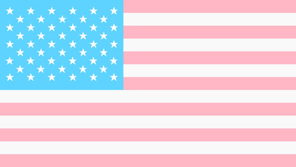United States of America trans gender flag