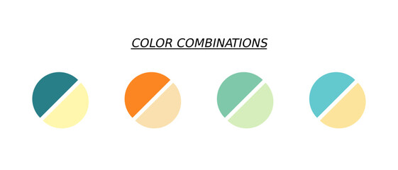 Solid color combinations palette