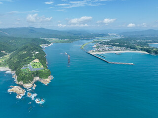 高知県四万十市　四万十川　下流の風景