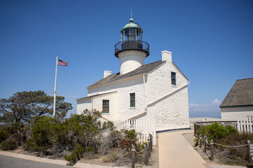 Old Lighthouse on hill, USA