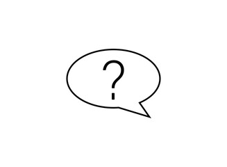 Question Mark in Bubble Icon Vector illustrator.