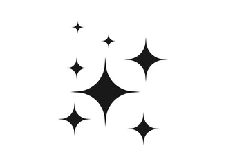 Vector illustration of silhouette of stars.