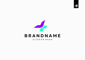 Fototapeta premium logo design with minimal creative modern shape