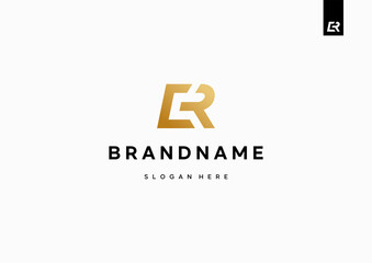 Fototapeta premium Letter CR logo design, RC monogram logo design, minimal creative modern
