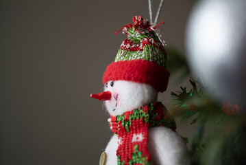 snowman with red hat