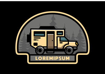 The big overland car illustration design