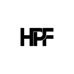 hpf letter original monogram logo design