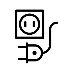 power cable line icon illustration vector graphic