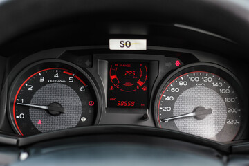car​ instrument panel, car​ speed motor of​ night, car​ dashboard​ modern​ automobile...