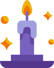 candle flat icon illustration