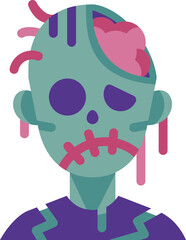 zomnie undead flat icon