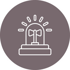 Siren Multicolor Circle Line Inverted Icon