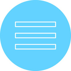 Fototapeta premium Menu Multicolor Circle Line Inverted Icon