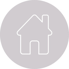 Home Multicolor Circle Line Inverted Icon