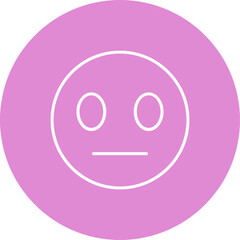 Neutral Multicolor Circle Line Inverted Icon