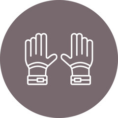 Obraz premium Gloves Multicolor Circle Line Inverted Icon