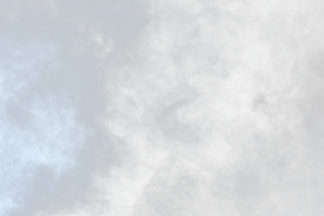 Dense Fluffy Puffs of White Smoke and Fog on transparent png Background, Abstract Smoke Clouds, Movement Blurred out of focus. Smoking blows from machine dry ice fly fluttering in Air, effect texture