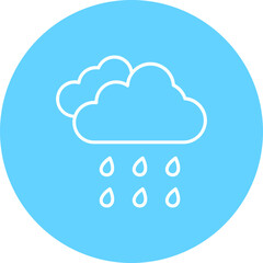 Rain Multicolor Circle Line Inverted Icon