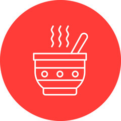 Soup Multicolor Circle Line Inverted Icon